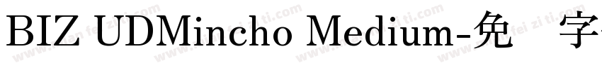 BIZ UDMincho Medium字体转换